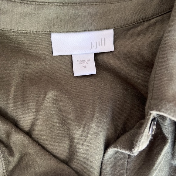 Army green button up collared pocket dress - Picture 5 of 5